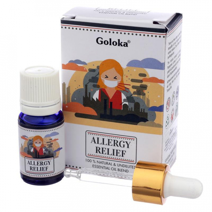 Goloka Blend Natural Essential Oil Allergy Relief 10ml i gruppen Hem & Själ / Ritual & Cermoni / Rökelse, Ljus & Dofter hos Rawfoodshop Scandinavia AB (OILB10)