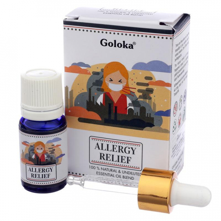 Goloka Blend Natural Essential Oil Allergy Relief 10ml i gruppen Hem & Själ / Ritual & Ceremoni / Rökelse, Ljus & Dofter hos Rawfoodshop Scandinavia AB (OILB10)