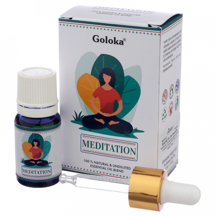 Goloka Blend Eterisk Olja Meditation 10ml i gruppen Hem & Själ / Ritual & Ceremoni / Rökelse, Ljus & Dofter hos Rawfoodshop Scandinavia AB (OILB12)