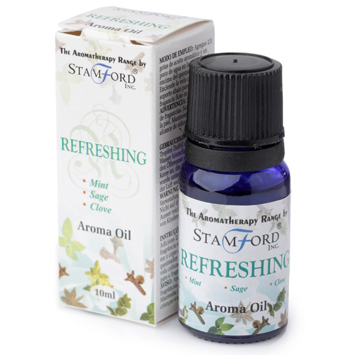 Aromaolja Refreshing 10ml i gruppen Hem & Själ / Stämning & doft / Doftolja hos Rawfoodshop Scandinavia AB (OILG37)