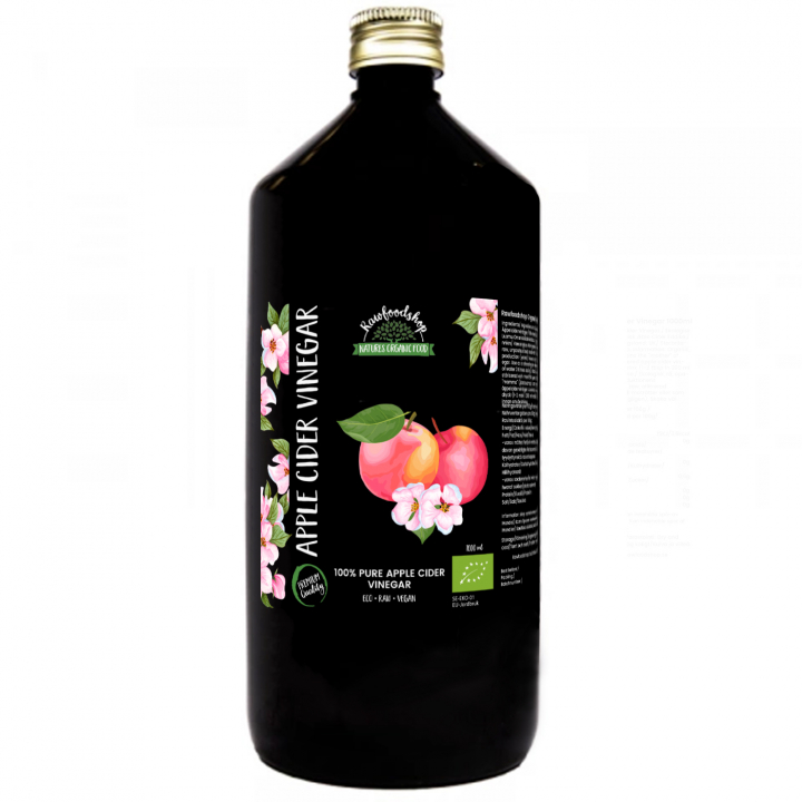 Äppelcidervinäger EKO 1000ml i gruppen Råvaror & Dryck / Skafferiet / Smaksättning / Vinäger hos Rawfoodshop Scandinavia AB (OLIE01811)