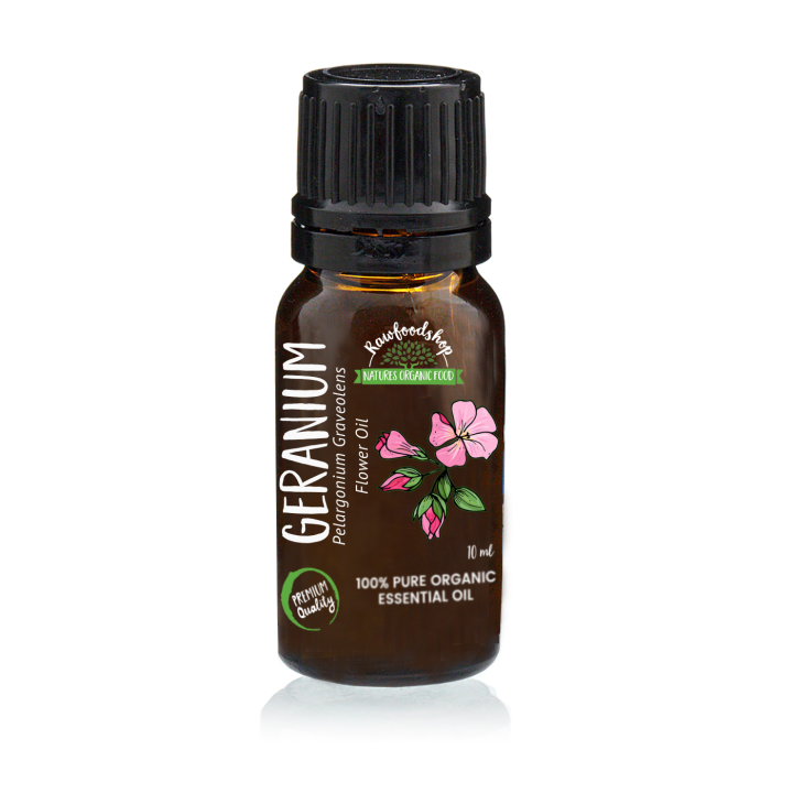 Geranium Eterisk Olja EKO 10ml i gruppen Hud & Kropp / Naturlig DIY / Eteriska oljor hos Rawfoodshop Scandinavia AB (ORGEOUL20)