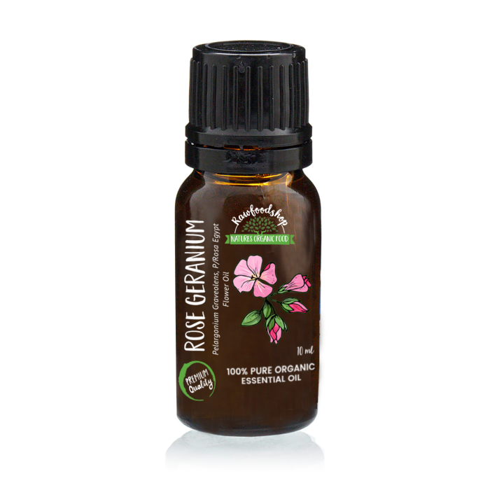 Rosengeranium Eterisk Olja EKO 10ml i gruppen Hud & Kropp / Naturlig DIY / Eteriska oljor hos Rawfoodshop Scandinavia AB (ORGEOUL20)