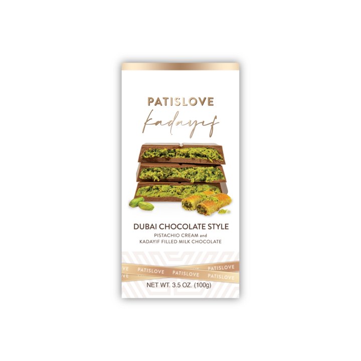 Dubai Choklad Pistage 100g i gruppen Råvaror & Dryck / Godis & Choklad / Choklad & Bars hos Rawfoodshop Scandinavia AB (PATISLOVE01)