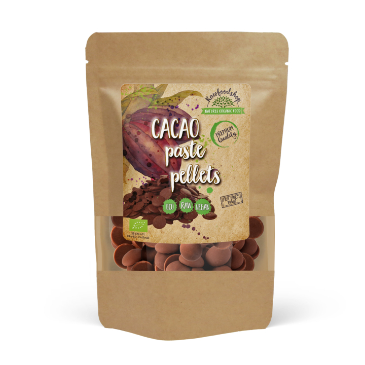 Kakaomassa Pellets RAW EKO 250g i gruppen Råvaror & Dryck / Bak & Matlagning / Kakaoprodukter hos Rawfoodshop Scandinavia AB (PE23250)