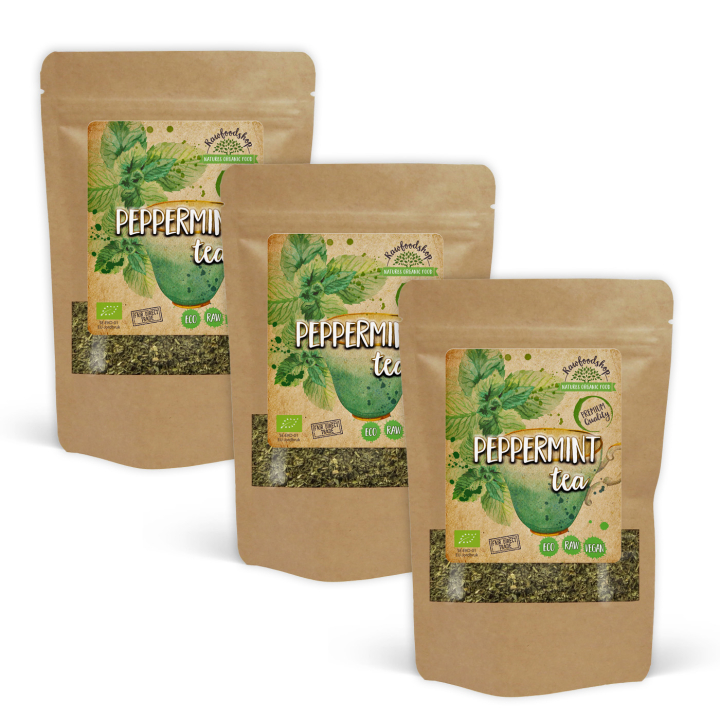 Pepparmint Te EKO 100g x 3 paket i gruppen Råvaror & Dryck / Drycker / Teer hos Rawfoodshop Scandinavia AB (PMT10-SET3)