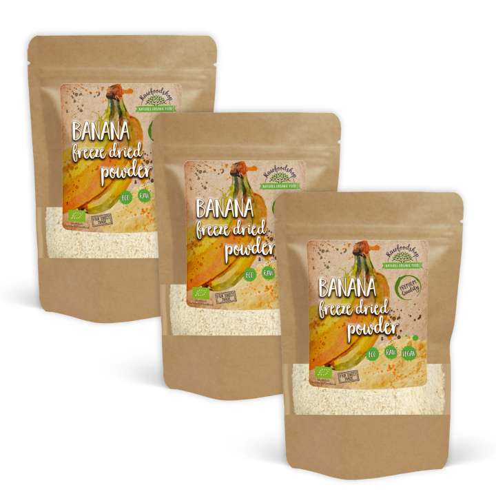 Bananpulver Frystorkat EKO 125g x 3 paket i gruppen Råvaror & Dryck / Frukt & Bär / Fruktpulver hos Rawfoodshop Scandinavia AB (PULFBAN-SET3)