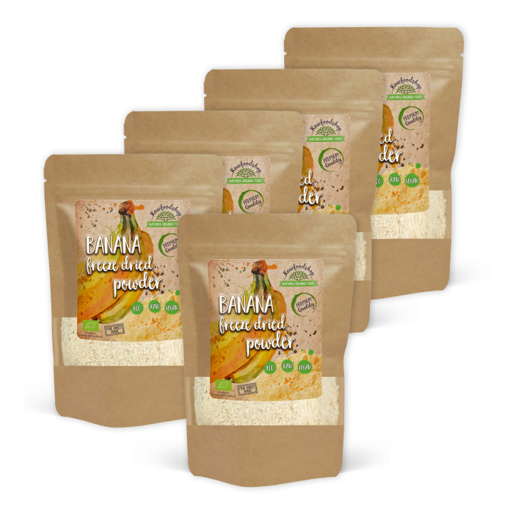 Bananpulver Frystorkat EKO 125g x 5 paket i gruppen Råvaror & Dryck / Frukt & Bär / Banan hos Rawfoodshop Scandinavia AB (PULFBAN-SET5)
