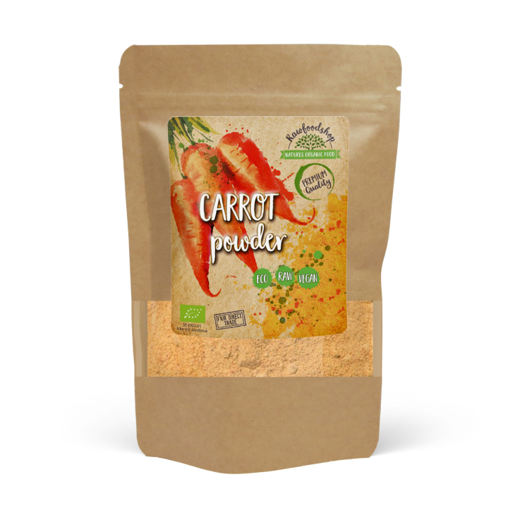 Morotspulver EKO 100g i gruppen OUTLET 20-80% / Hälsokost 30-60% / Hälsokost 30% hos Rawfoodshop Scandinavia AB (PULMOR)