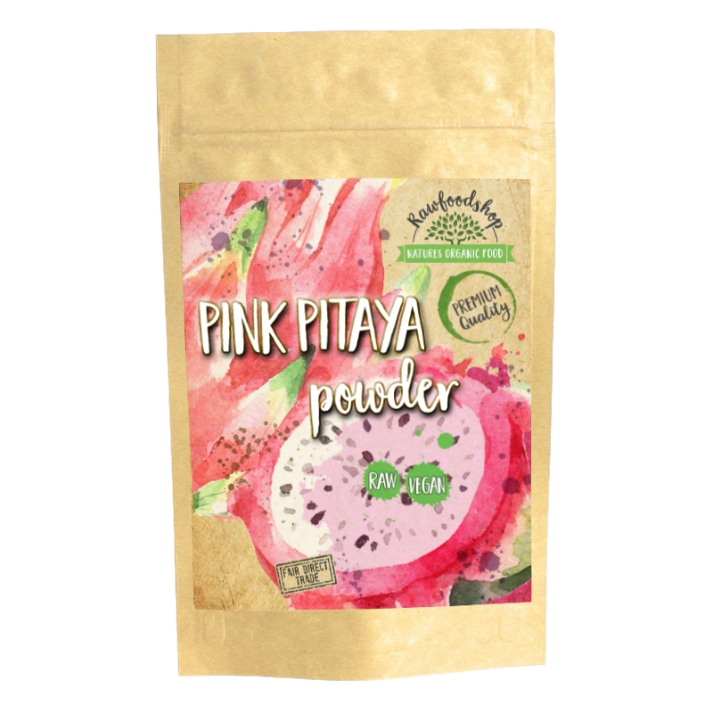 Pink Pitaya Pulver 100g i gruppen Råvaror & Dryck / Frukt & Bär / Fruktpulver hos Rawfoodshop Scandinavia AB (PULPINK)