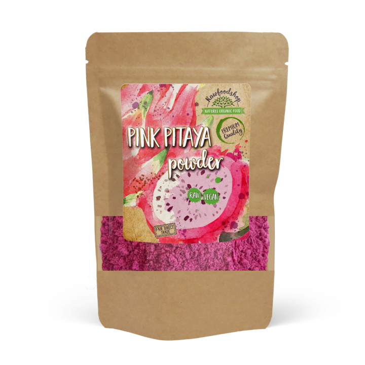 Pink Pitaya Pulver 100g i gruppen Råvaror & Dryck / Frukt & Bär / Fruktpulver hos Rawfoodshop Scandinavia AB (PULPINK)