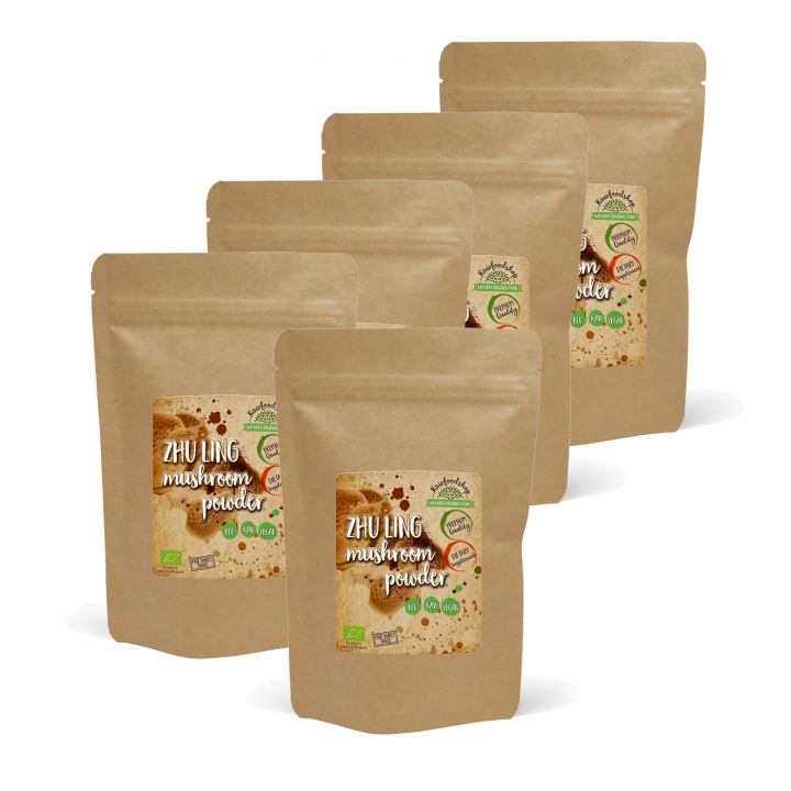 Zhu Ling Svamppulver EKO 100g 5st paket i gruppen Hälsa / Örter, Alger & Svampar / Svampar hos Rawfoodshop Scandinavia AB (PULSV1SET)
