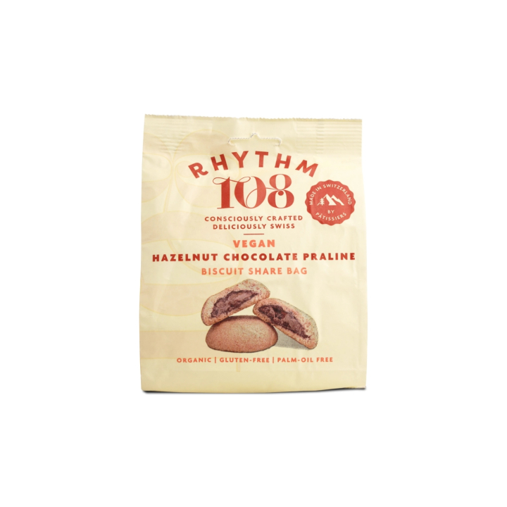 Fyllda Kakor Hasselnöt Choklad Praline EKO 135g i gruppen Råvaror & Dryck / Skafferiet / Kakor & Kex hos Rawfoodshop Scandinavia AB (R108SHBHP08EU)