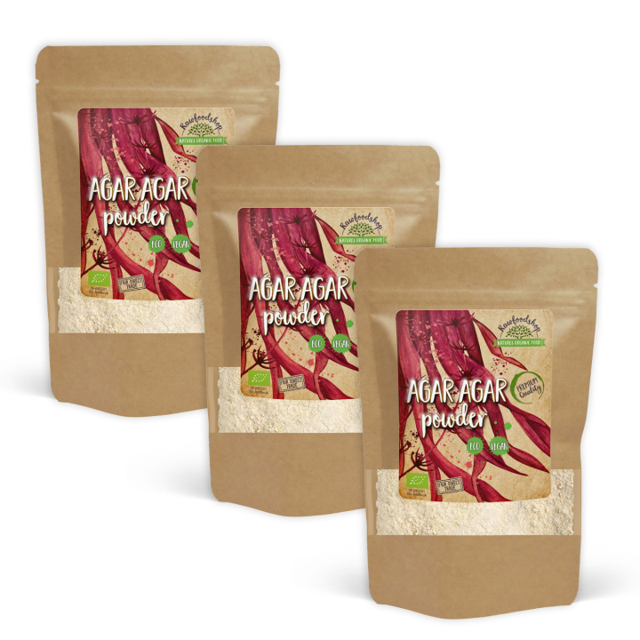 Agar Agar pulver EKO 200g x 3 paket i gruppen Råvaror & Dryck / Bakning / Ingredienser Övriga hos Rawfoodshop Scandinavia AB (RALG200006E-SET3)
