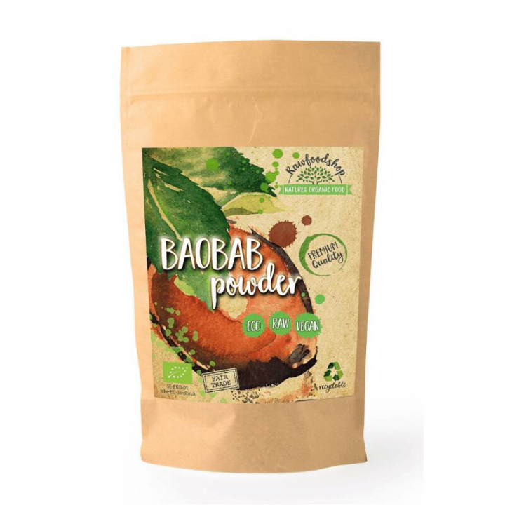 Baobab pulver EKO 100g i gruppen Råvaror & Dryck / Frukt & Bär / Baobab hos Rawfoodshop Scandinavia AB (RAW00220)