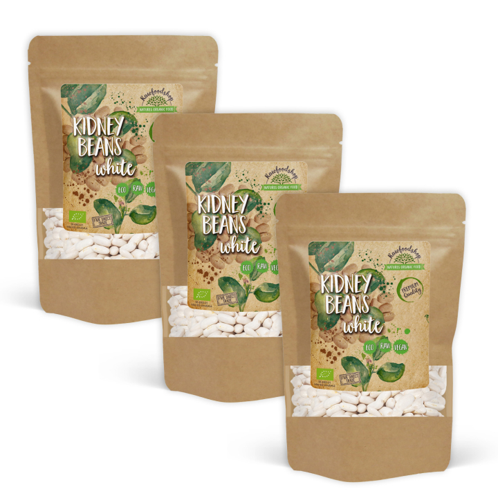 Bönor Vita Medel EKO 500g x 3 paket i gruppen Råvaror & Dryck / Skafferiet / Baljväxter / Bönor hos Rawfoodshop Scandinavia AB (RAW0026-SET3)