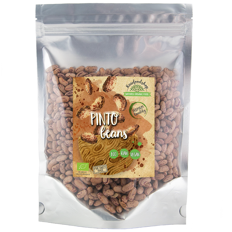 Bönor Pinto EKO 500g i gruppen Råvaror & Dryck / Skafferiet / Baljväxter hos Rawfoodshop Scandinavia AB (RAW0029)