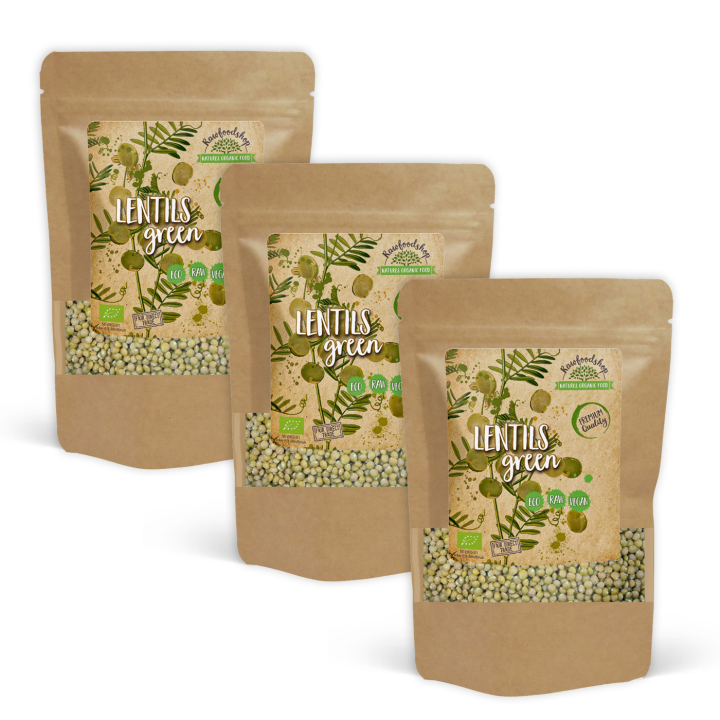 Linser Gröna EKO 500g x 3 paket i gruppen Råvaror & Dryck / Skafferiet / Baljväxter hos Rawfoodshop Scandinavia AB (RAW003300-SET3)