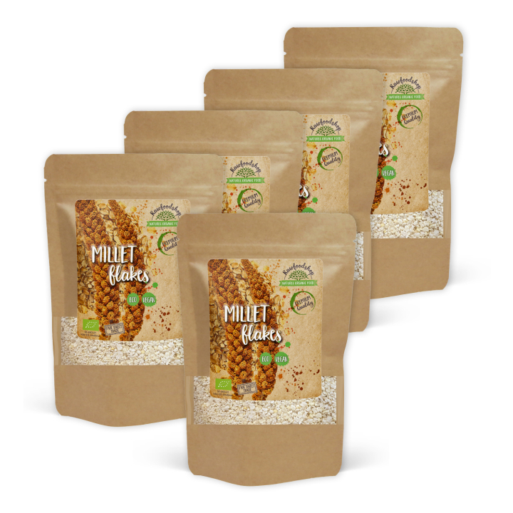 Hirsflakes EKO 1kg x 5 paket i gruppen Råvaror & Dryck / Bakning / Gryn, flingor & puffar hos Rawfoodshop Scandinavia AB (RAW006644001-SET5)