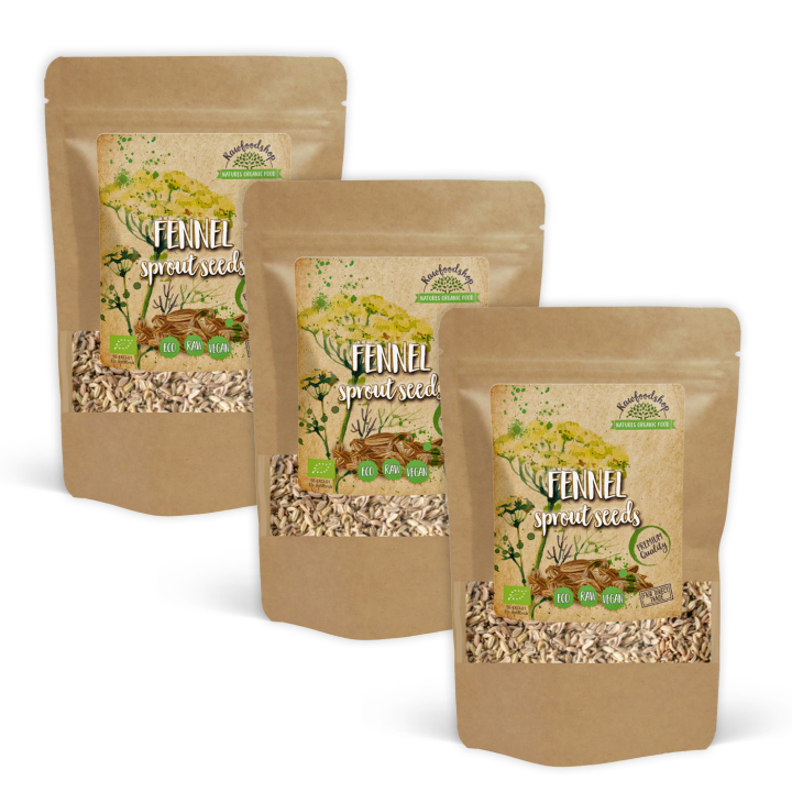 Groddfrön Fänkål EKO 50g x 3 paket i gruppen Råvaror & Dryck / Hälsokost / Groddfrön hos Rawfoodshop Scandinavia AB (RAW006743-SET3)