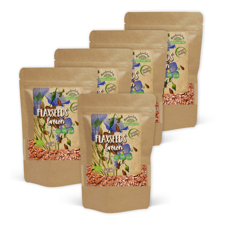 Linfrön Bruna EKO 500g x 5 paket i gruppen Råvaror & Dryck / Hälsokost / Frön hos Rawfoodshop Scandinavia AB (RAW0482-SET5)