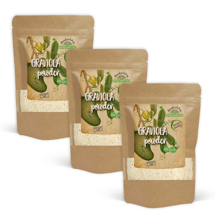 Graviola pulver 125g x 3 paket i gruppen Råvaror & Dryck / Frukt & Bär / Fruktpulver hos Rawfoodshop Scandinavia AB (RAW053-SET3)
