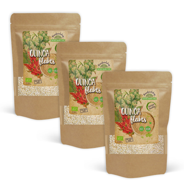 Quinoaflakes EKO 250g x 3 paket i gruppen Råvaror & Dryck / Bakning / Gryn, flingor & puffar hos Rawfoodshop Scandinavia AB (RAW787432-SET3)