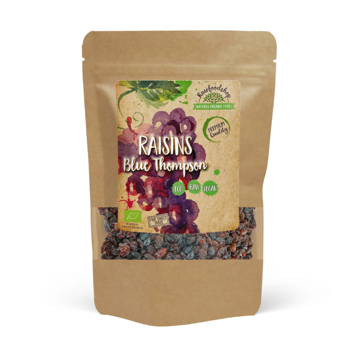 Russin Blue Thompson EKO 500g i gruppen Råvaror & Dryck / Frukt & Bär / Russin hos Rawfoodshop Scandinavia AB (RAW79979)