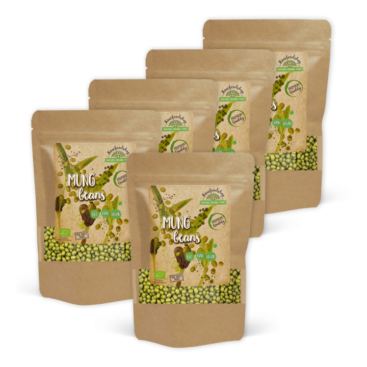 Mungbönor EKO 500g x 5 paket i gruppen Råvaror & Dryck / Skafferiet / Baljväxter hos Rawfoodshop Scandinavia AB (RAW808098-SET5)