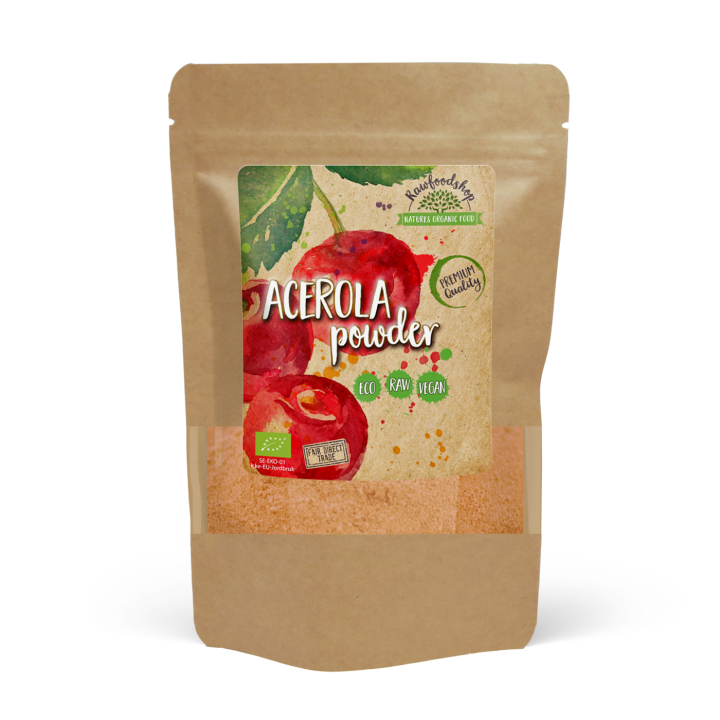 Acerola pulver EKO 250g i gruppen Råvaror & Dryck / Frukt & Bär / Fruktpulver hos Rawfoodshop Scandinavia AB (RAW930-250)