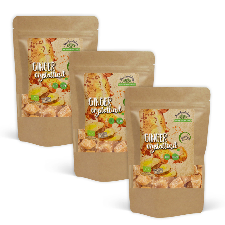 Ingefära Kristalliserad EKO 500g x 3 paket i gruppen Råvaror & Dryck / Godis & Choklad / Godis hos Rawfoodshop Scandinavia AB (RAW986689500-SET3)