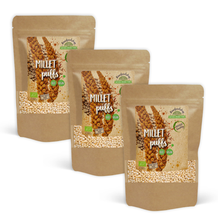Hirspuffar EKO 200g x 3 paket i gruppen Råvaror & Dryck / Bakning / Gryn, flingor & puffar hos Rawfoodshop Scandinavia AB (RAW98890907-SET3)