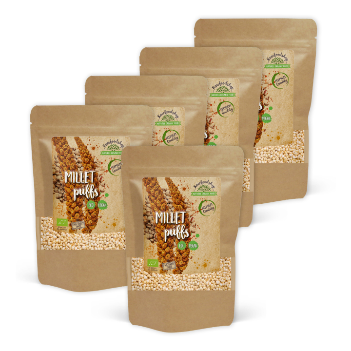 Hirspuffar EKO 200g x 5 paket i gruppen Råvaror & Dryck / Bakning / Gryn, flingor & puffar hos Rawfoodshop Scandinavia AB (RAW98890907-SET5)