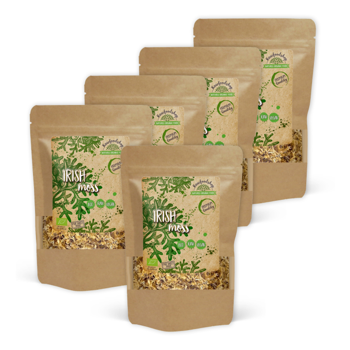 Irish Moss EKO 125g x 5 paket i gruppen Råvaror & Dryck / Hälsokost / Alger & Sjögräs hos Rawfoodshop Scandinavia AB (RAWALG004-SET5)