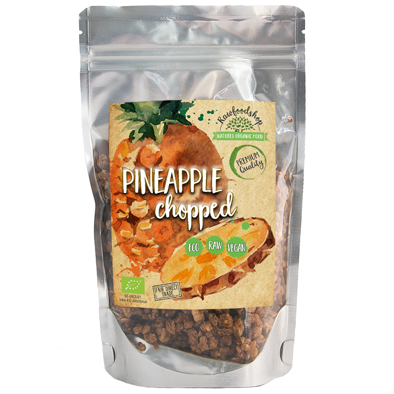 Ananas Hackad i bitar EKO 200g i gruppen Råvaror & Dryck / Frukt & Bär / Ananas hos Rawfoodshop Scandinavia AB (RAWAN01)