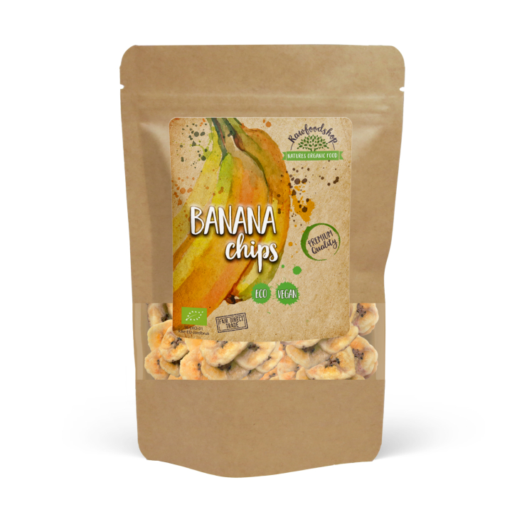 Bananchips EKO 100g i gruppen Råvaror & Dryck / Frukt & Bär / Banan hos Rawfoodshop Scandinavia AB (RAWBANA100)