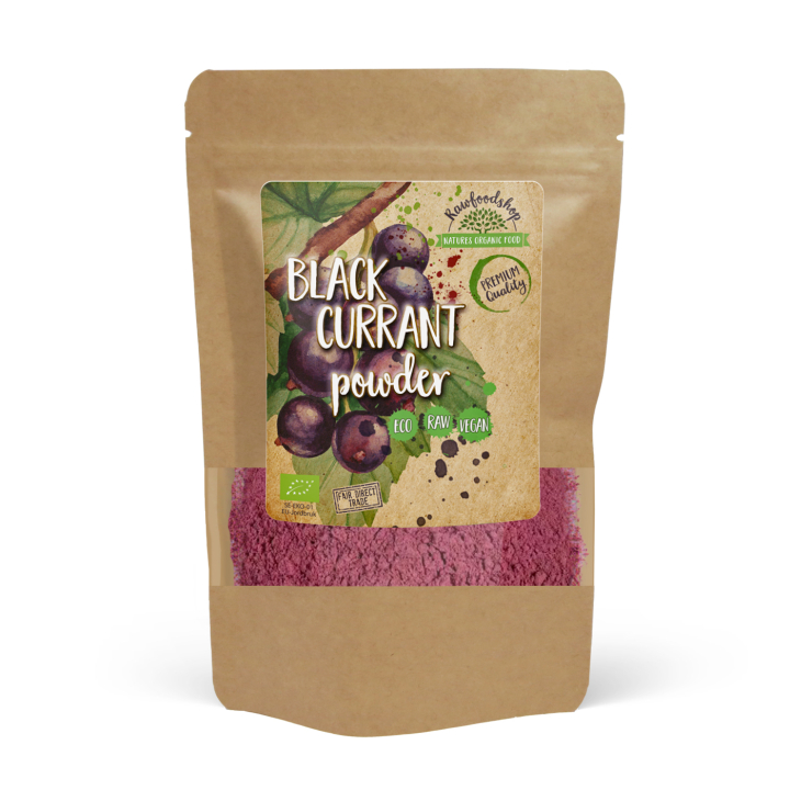 Svart Vinbär Pulver EKO 250g i gruppen Råvaror & Dryck / Frukt & Bär / Fruktpulver hos Rawfoodshop Scandinavia AB (RAWFRUP002-250)
