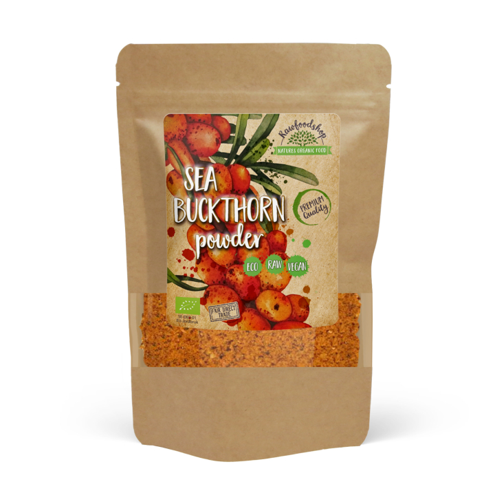 Havtorns Pulver EKO 250g i gruppen Råvaror & Dryck / Frukt & Bär / Fruktpulver hos Rawfoodshop Scandinavia AB (RAWFRUP003-250)