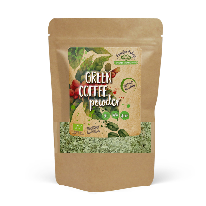 Grönt Kaffe Pulver EKO 125g i gruppen Råvaror & Dryck / Drycker / Kaffe hos Rawfoodshop Scandinavia AB (RAWFRUP004)
