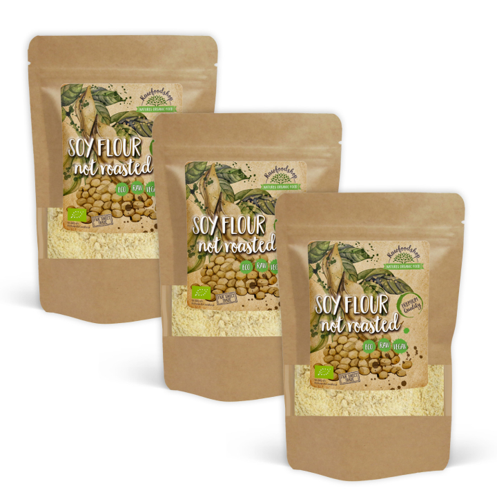 Sojamjöl Orostad EKO 500g x 3 paket i gruppen Råvaror & Dryck / Bakning / Mjöler hos Rawfoodshop Scandinavia AB (RAWMJO002-SET3)