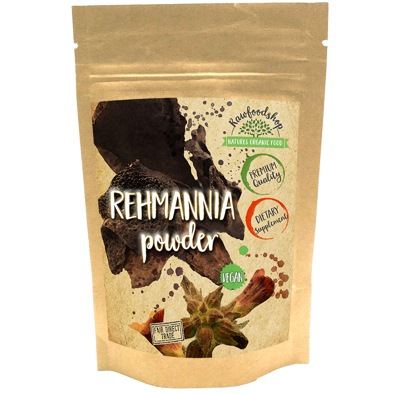 Rehmannia pulver Vild 100g i gruppen Hälsa / Superfood / Örter hos Rawfoodshop Scandinavia AB (RAWORT002)