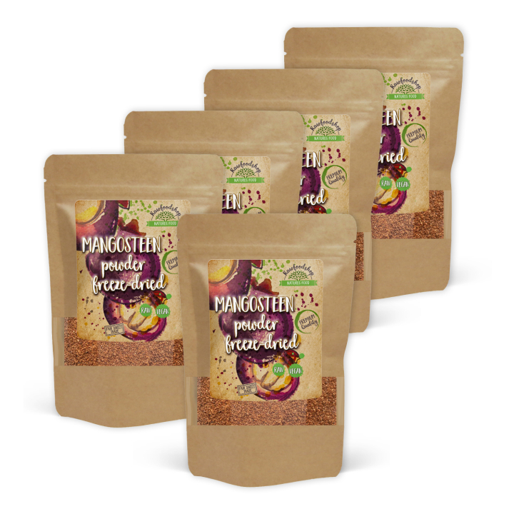 Mangostan Pulver Frystorkad 125g x 5 paket i gruppen Råvaror & Dryck / Frukt & Bär / Fruktpulver hos Rawfoodshop Scandinavia AB (RAWPFRUP003VILD-SET5)