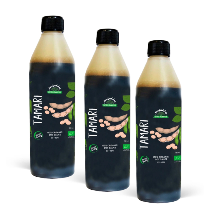 Tamari EKO 500ml x 3 flaskor i gruppen Råvaror & Dryck / Skafferiet / Smaksättning / Soja & Sås hos Rawfoodshop Scandinavia AB (RAWSAS001-SET3)
