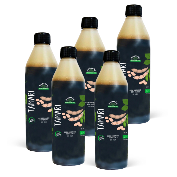 Tamari EKO 500ml x 5 flaskor i gruppen Råvaror & Dryck / Skafferiet / Smaksättning / Soja & Sås hos Rawfoodshop Scandinavia AB (RAWSAS001-SET5)