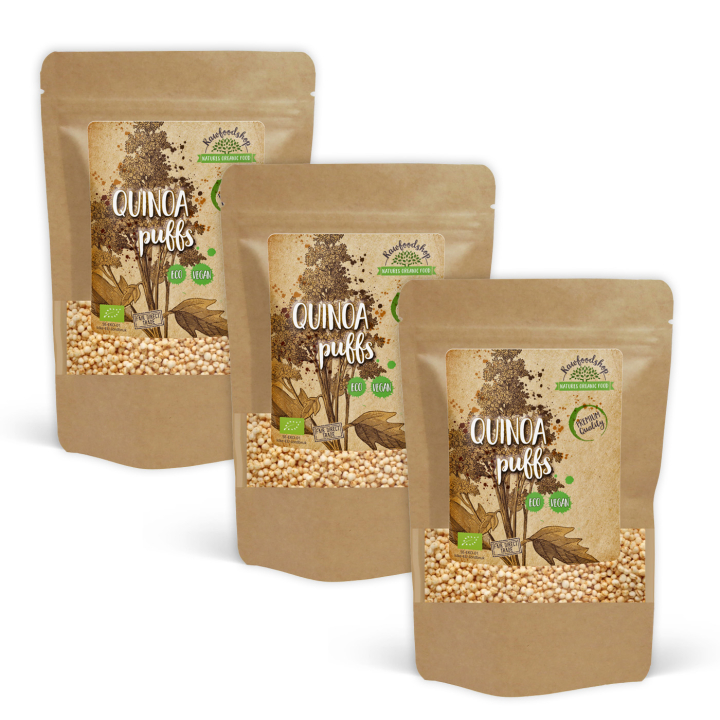 Quinoa puffar EKO 200g x 3 paket i gruppen Råvaror & Dryck / Bakning / Gryn, flingor & puffar hos Rawfoodshop Scandinavia AB (RECQUI01-SET3)