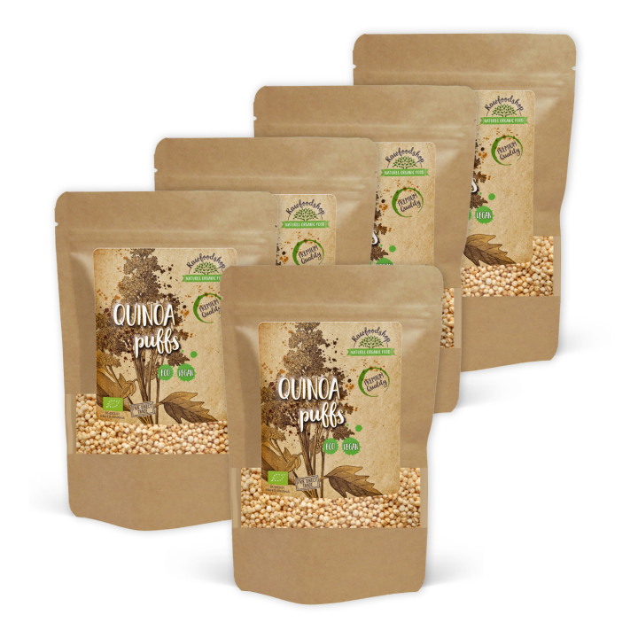 Quinoa puffar EKO 200g x 5 paket i gruppen Råvaror & Dryck / Bakning / Gryn, flingor & puffar hos Rawfoodshop Scandinavia AB (RECQUI01-SET5)