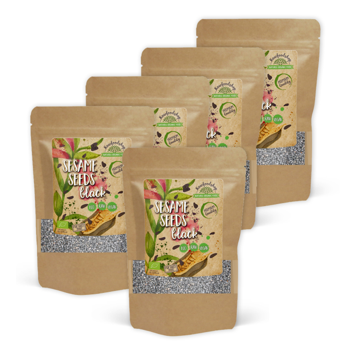 Sesamfrön Svarta EKO 500g x 5 paket i gruppen Råvaror & Dryck / Hälsokost / Frön hos Rawfoodshop Scandinavia AB (RFRO100588E05-SET5)