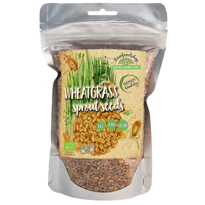 Groddfrön Vetegräs EKO 500g i gruppen OUTLET 30-80% / Outlet övrigt / Outlet övrigt 30% hos Rawfoodshop Scandinavia AB (RFRO500154E)