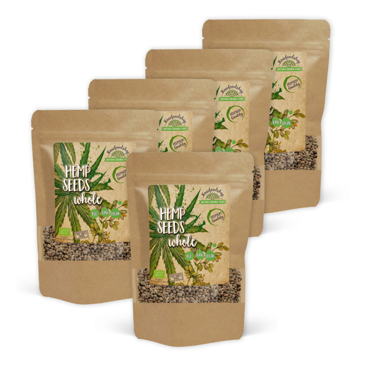 Hampafrön oskalade EKO 500g x 5 paket i gruppen Råvaror & Dryck / Hälsokost / Hampa hos Rawfoodshop Scandinavia AB (RFRO500165E-SET5)