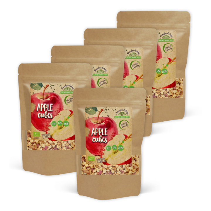 Äpplekuber EKO 100g x 5 paket i gruppen Råvaror & Dryck / Frukt & Bär hos Rawfoodshop Scandinavia AB (RFRU100271E-SET5)